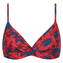 Beachlife Blue Lilies Twist Bikinitop