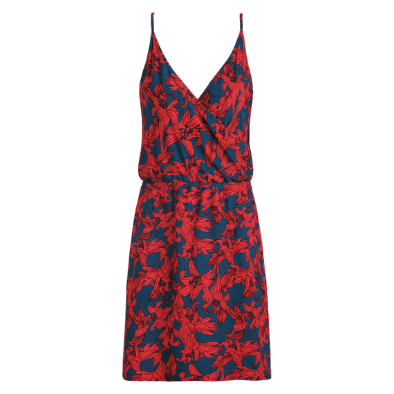 Blue Lilies Strand Kleid
