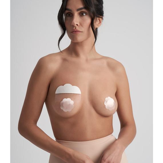 Bye Bra Boob Tape met Nipple Covers Beige