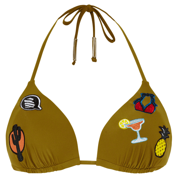 Beachlife Breen Triangle Bikinitop Met Details