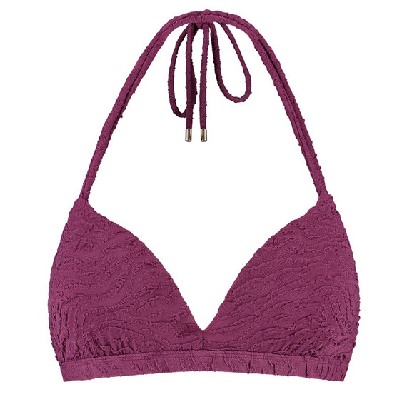 Beachlife Bright Plum Padded Triangle Bikinitop Plum