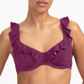 Bright Plum Bügel Bikini Oberteil