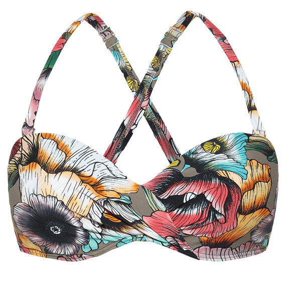 Beachlife California Poppies Multiway Bikinitop