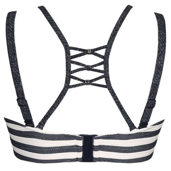 PrimaDonna Swim California Voorgevormde Strapless Bikinitop Blue Legend