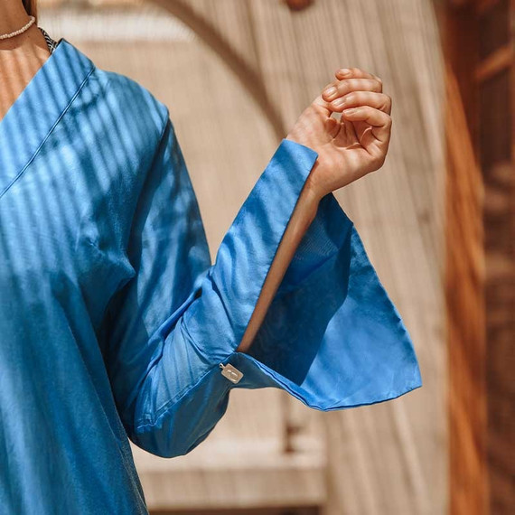 Annadiva Swim Capri Kaftan Cornflower
