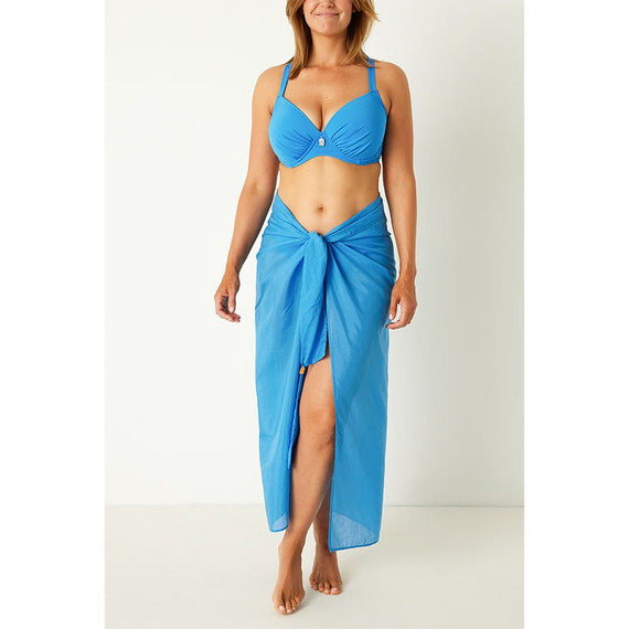 Annadiva Swim Capri Wikkelrok Cornflower