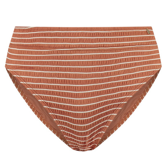 Beachlife Caramel Stripe High Waist Bikinibroekje