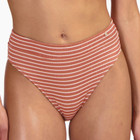 Caramel Stripe High Waist Bikini Hose