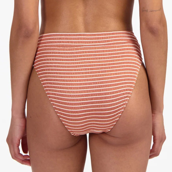 Beachlife Caramel Stripe High Waist Bikinibroekje