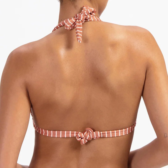 Beachlife Caramel Stripe Triangle Bikinitop