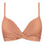 Beachlife Caramel Stripe Twist Bikinitop