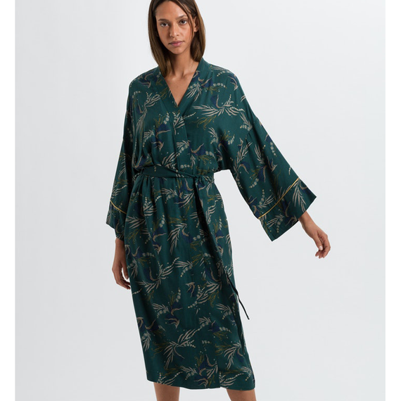 Hanro Celia Bademantel Kelp Garden Print