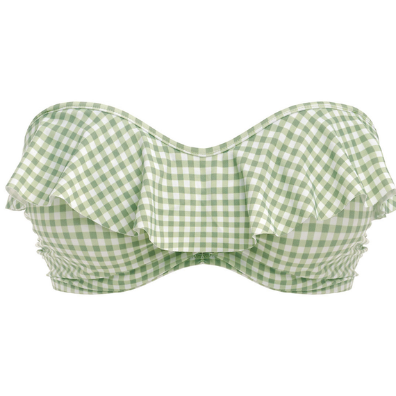 Freya Bademode Check In Bandeau Bikinitop Khaki