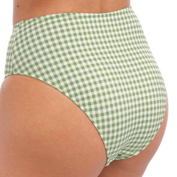 Freya Bademode Check In Hohe Bikini Hose Khaki