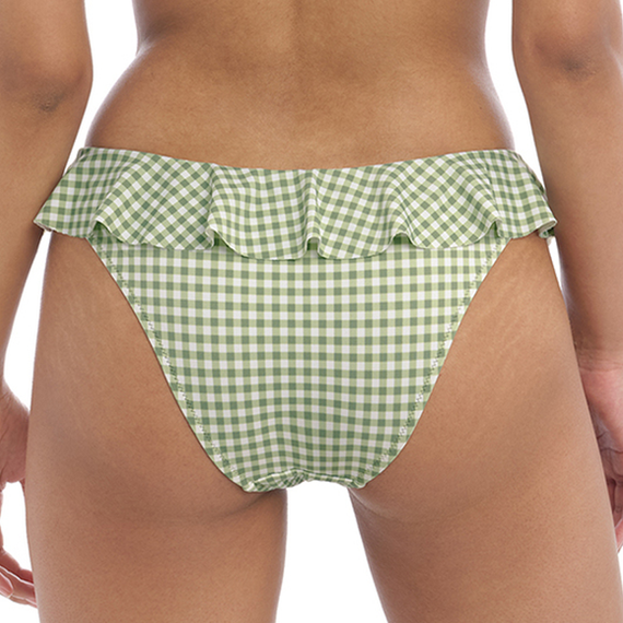 Freya Badmode Check In Laag Bikinibroekje Khaki