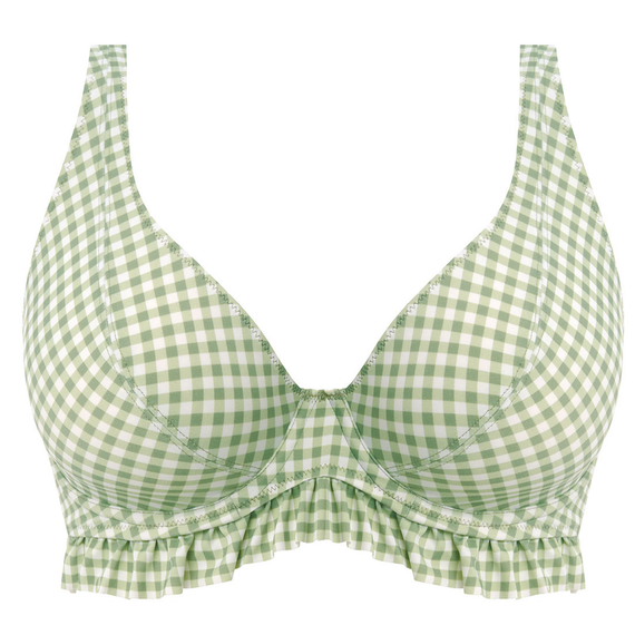 Freya Badmode Check In Plunge Bikinitop Khaki
