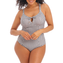 Elomi Swim Checkmate Beugelloos Badpak Grey Marl