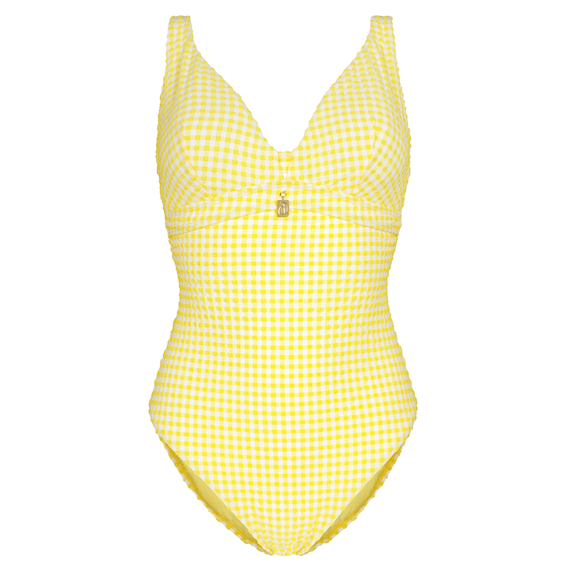 Annadiva Swim Checky Badpak Citron