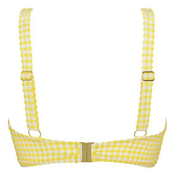 Annadiva Swim Checky Bralette Bikini Oberteil Citron