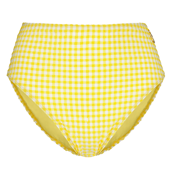 Annadiva Swim Checky Hohe Bikini Hose Citron