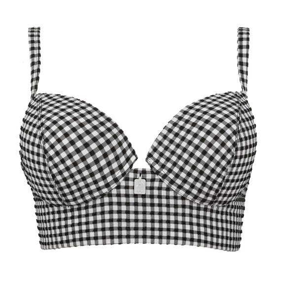 Checky Longline Bikinitop