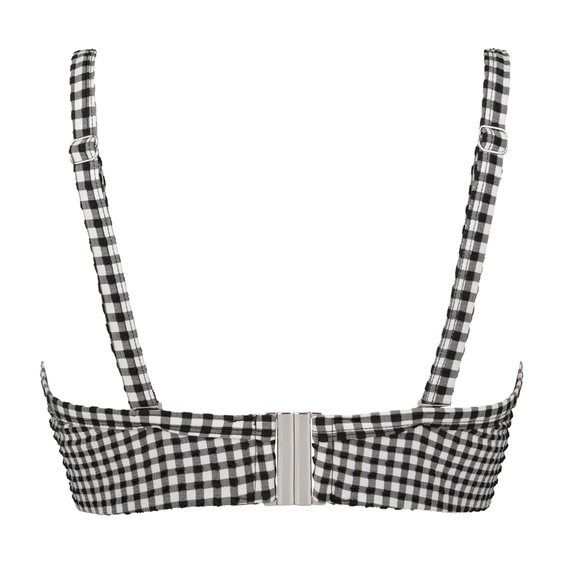 Annadiva Swim Checky Longline Bikinitop Black & White