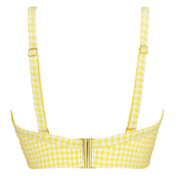 Annadiva Swim Checky Longline Bikinitop Citron