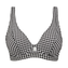 Annadiva Swim Checky Plunge Bikinitop Black & White