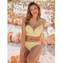 Annadiva Swim Checky Rio Bikini Hose Citron