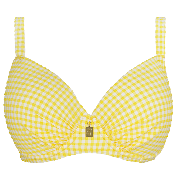 Annadiva Swim Checky Vorgeformtes  Balconette Bikini Oberteil Citron