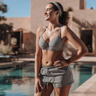 Checky Voorgevormde Balconette Bikinitop