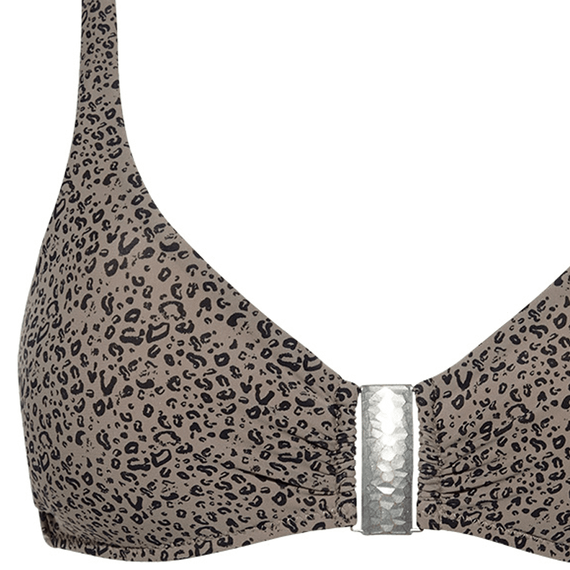 Beachlife Cheetah Beugel Bikinitop Taupe