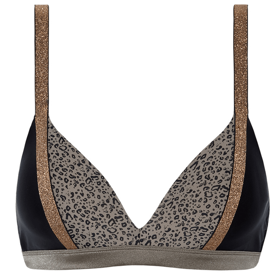 Cheetah Padded Triangle Bikinitop