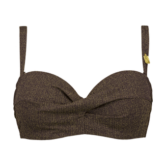 Choco Gold Bandeau Bikini Oberteil