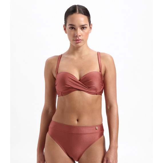 Beachlife Chocolate Shine Bandeau Bikini Oberteil