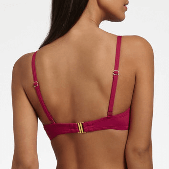 Cyell City Slick Sangria Bandeau Multiway Bikinitop Red