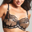 Panache Clara Full Cup BH Black Vintage Gold