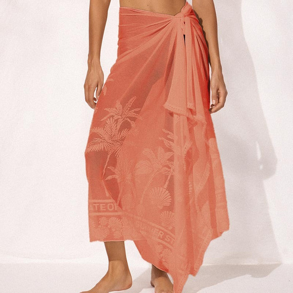 Watercult Coastal Daydream Pareo Coral Sunset