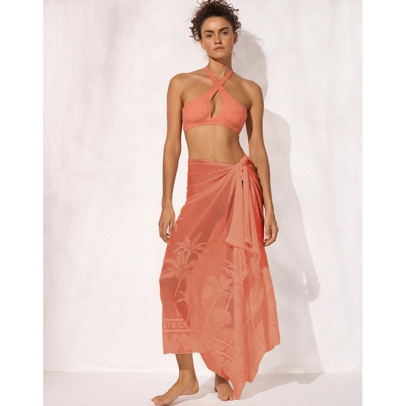 Watercult Coastal Daydream Pareo Coral Sunset