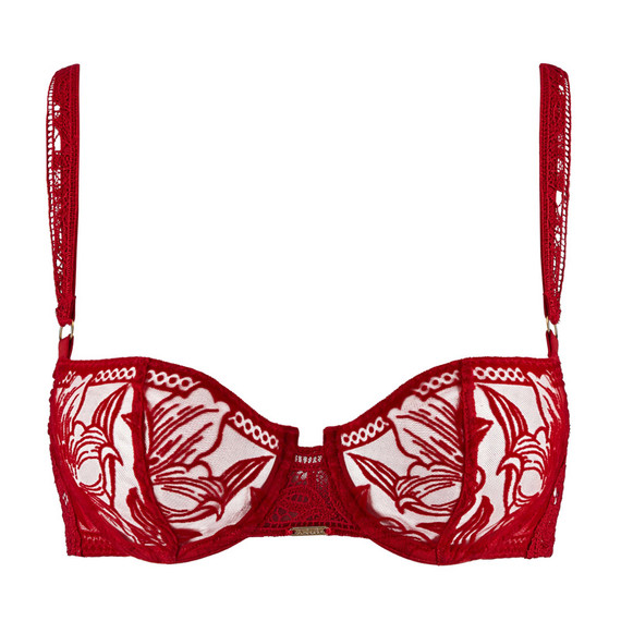 Aubade Coeur à Corps Half Cup BH Rouge Rebelle