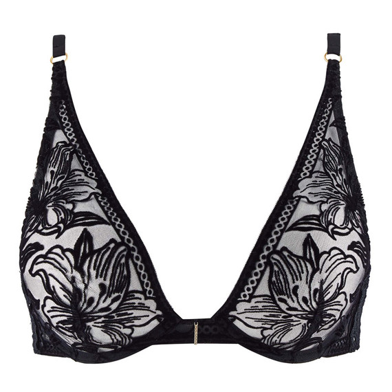 Aubade Coeur à Corps Plunge BH Noir