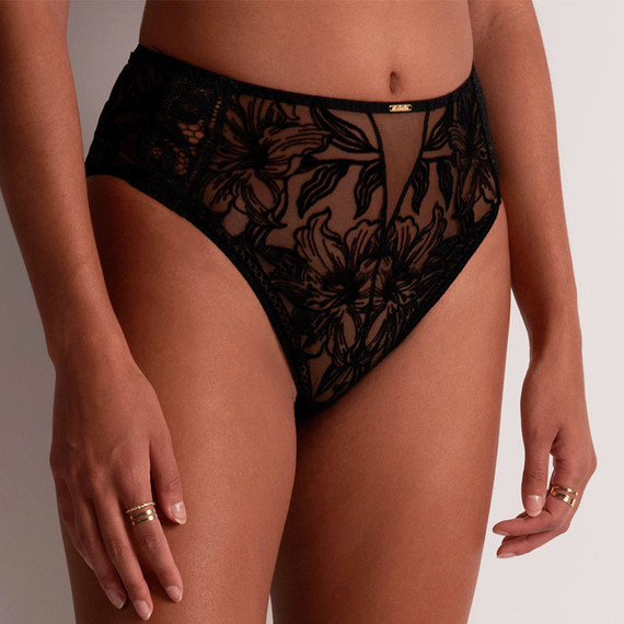 Aubade Coeur à Corps Tailleslip Noir