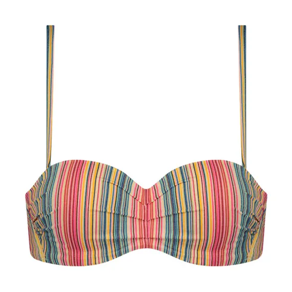 Color Dash Bandeau Bikini Oberteil