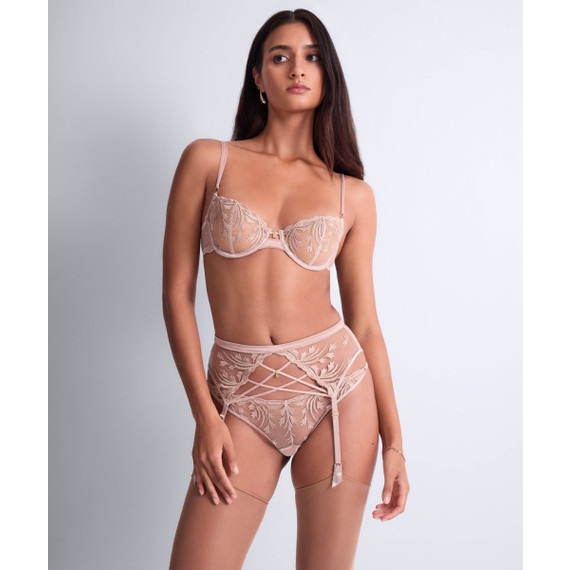 Aubade Cosmic Romance Jarretels Sand Rose