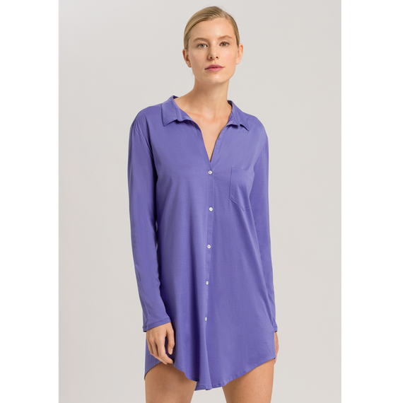 Hanro Cotton Deluxe Nachthemd Violet Blue
