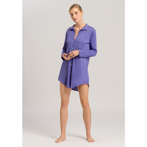 Hanro Cotton Deluxe Nachthemd Violet Blue