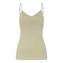 Hanro Cotton Seamless Padded Top mit Spaghetti Trägern Moss Green