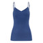 Hanro Cotton Seamless Padded Spaghetti Top True Navy