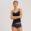 Hanro Cotton Seamless Padded Spaghetti Top Deep Navy