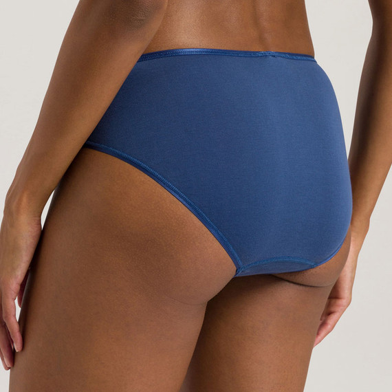 Hanro Cotton Seamless Slip True Navy